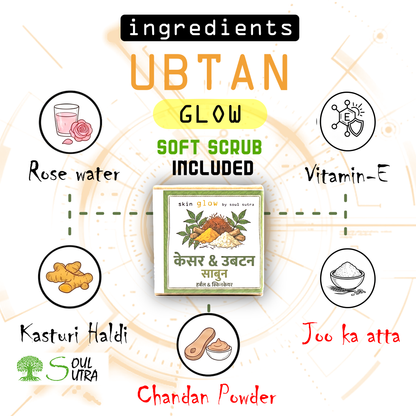 KESAR UBTAN FOR GLOW BY SOUL SUTRA [ PACK OF 4 ]