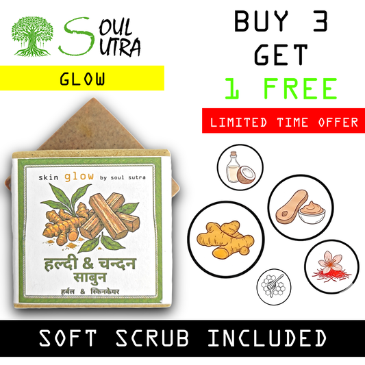 HALDI CHANDAN FOR GLOW BY SOUL SUTRA [ PACK OF 4 ]