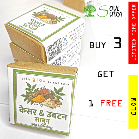 KESAR UBTAN FOR GLOW BY SOUL SUTRA [ PACK OF 4 ]
