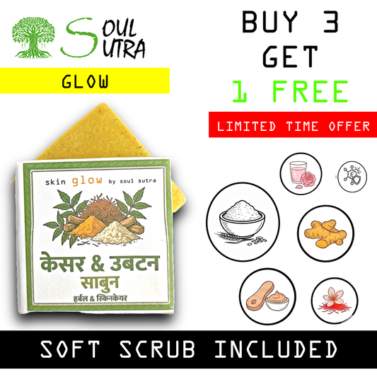 KESAR UBTAN FOR GLOW BY SOUL SUTRA [ PACK OF 4 ]