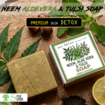 NEEM ALOEWERA & TULSI FOR DETOX BY SOUL SUTRA [PACK OF 4 ]