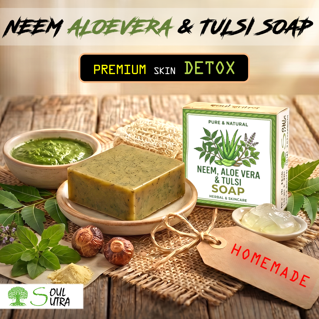 NEEM ALOEWERA & TULSI FOR DETOX BY SOUL SUTRA [PACK OF 4 ]