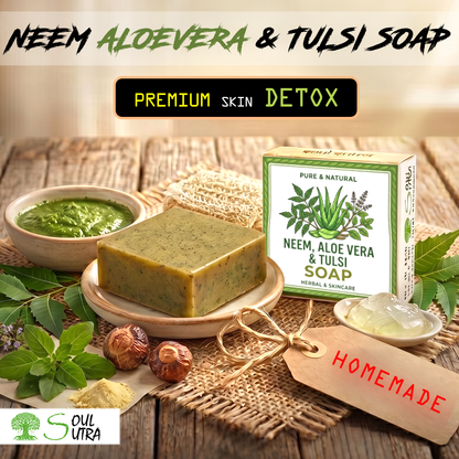 NEEM ALOEWERA & TULSI FOR DETOX BY SOUL SUTRA [PACK OF 4 ]