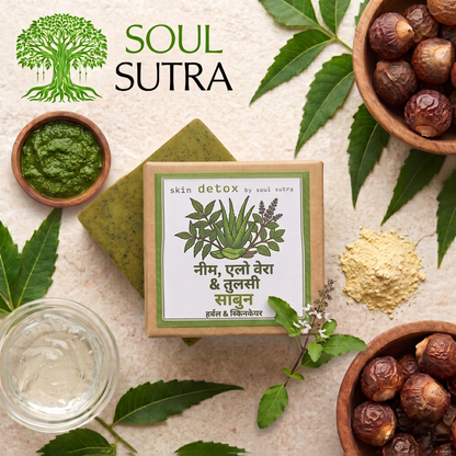 NEEM ALOEWERA & TULSI FOR DETOX BY SOUL SUTRA [PACK OF 4 ]